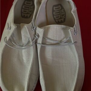 Hey Dude Cream Casual Shoes